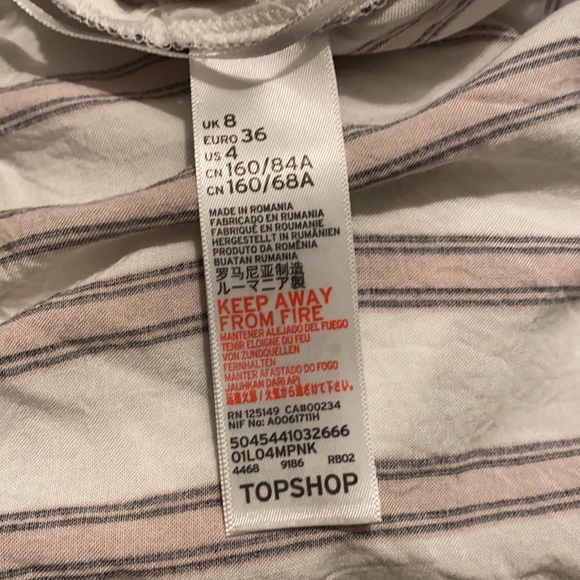 Topshop | Striped Drawstring Waist Casual Pants and Top - Picture 13 of 16